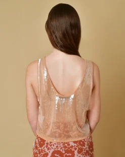 La Piscine Paris Top en tulle à sequins Tela*Femme Tops