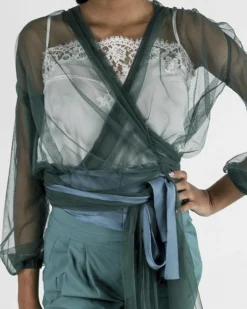 La Piscine Paris Top cache-cœur en tulle e Forte Forte*Femme Tops