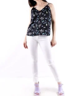 La Piscine Paris Top caraco en satin fleuris Isabelle Blanche*Femme Tops