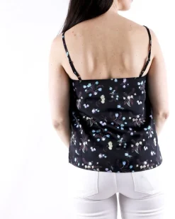 La Piscine Paris Top caraco en satin fleuris Isabelle Blanche*Femme Tops