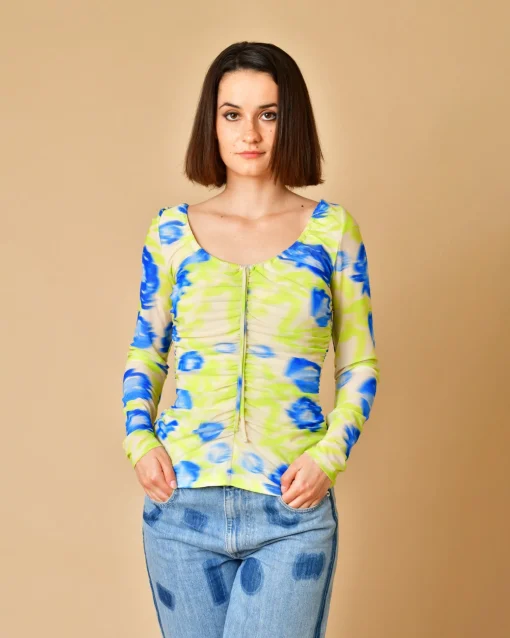 La Piscine Paris Top col rond à imprimé Ganni*Femme Tops