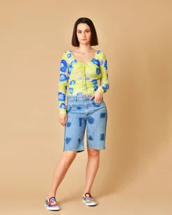 La Piscine Paris Top col rond à imprimé Ganni*Femme Tops