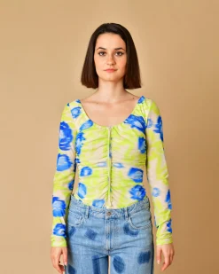 La Piscine Paris Top col rond à imprimé Ganni*Femme Tops