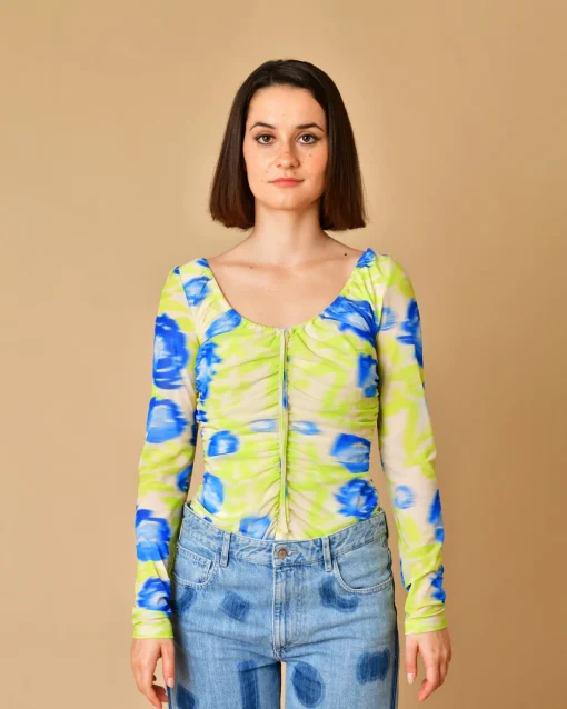La Piscine Paris Top col rond à imprimé Ganni*Femme Tops
