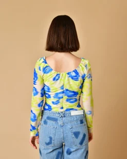 La Piscine Paris Top col rond à imprimé Ganni*Femme Tops