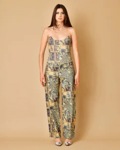 La Piscine Paris Top corset à imprimé graphique Miaou*Femme Tops