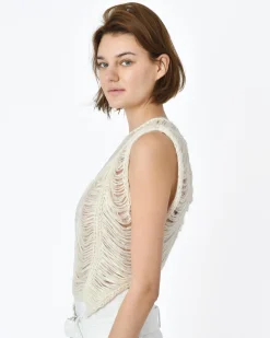 La Piscine Paris Top court débardeur Crochet et fil Isabel Benenato*Femme Tops