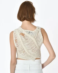 La Piscine Paris Top court débardeur Crochet et fil Isabel Benenato*Femme Tops