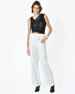 La Piscine Paris Top court débardeur Crochet et fil Isabel Benenato*Femme Tops