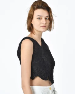 La Piscine Paris Top court débardeur Crochet et fil Isabel Benenato*Femme Tops