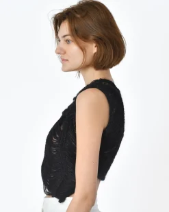 La Piscine Paris Top court débardeur Crochet et fil Isabel Benenato*Femme Tops