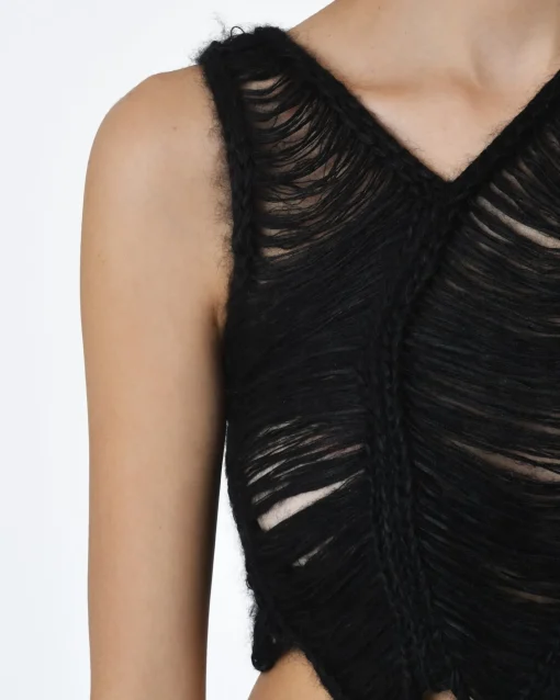 La Piscine Paris Top court débardeur Crochet et fil Isabel Benenato*Femme Tops