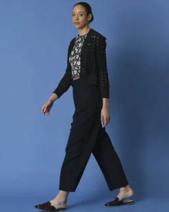 La Piscine Paris Top court en brocade Ter Et Bantine*Femme Tops