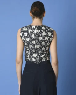 La Piscine Paris Top court en brocade Ter Et Bantine*Femme Tops