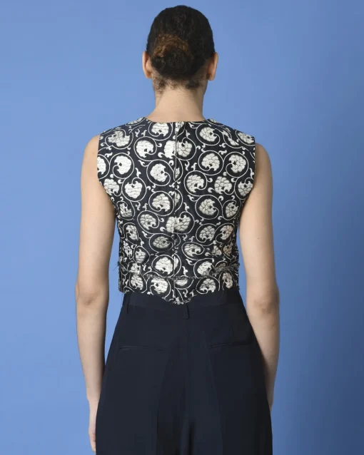 La Piscine Paris Top court en brocade Ter Et Bantine*Femme Tops