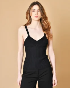 La Piscine Paris Top côtelé à effet bustier Beatrice B*Femme Tops