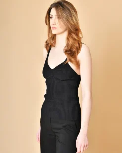 La Piscine Paris Top côtelé à effet bustier Beatrice B*Femme Tops
