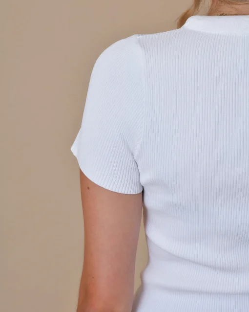 La Piscine Paris Top côtelé avec collier en chaîne dorée Edward Achour*Femme Tops