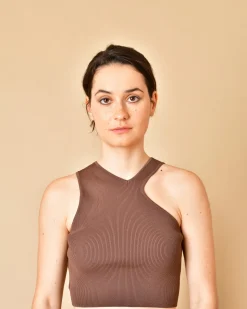 La Piscine Paris Top côtelé raccourci et asymétrique Liviana Conti*Femme Tops