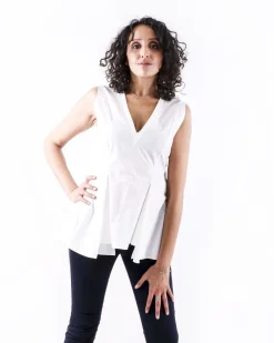 La Piscine Paris Top en coton à péplum Marni*Femme Tops