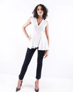 La Piscine Paris Top en coton à péplum Marni*Femme Tops