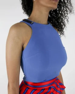 La Piscine Paris Top en crêpe à bijoux métalliques Elisabetta Franchi*Femme Tops