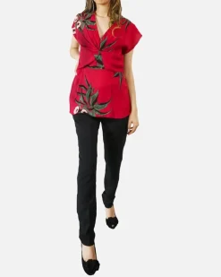 La Piscine Paris Top en crêpe à imprimé floral Marni*Femme Tops
