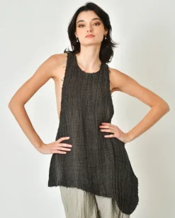 La Piscine Paris Top en lin effet froissé Nostra Santissima*Femme Tops