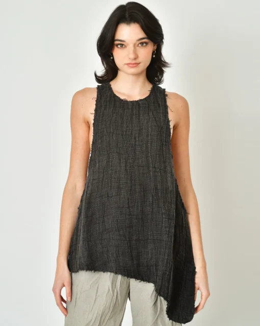La Piscine Paris Top en lin effet froissé Nostra Santissima*Femme Tops