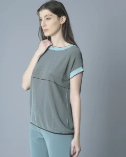 La Piscine Paris Top en maille stretch turquoise She's So*Femme Tops