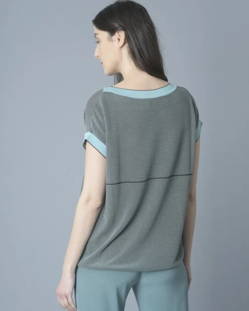 La Piscine Paris Top en maille stretch turquoise She's So*Femme Tops