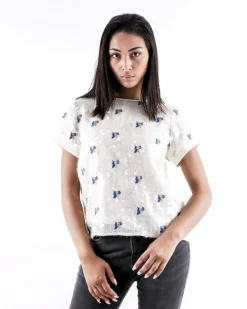 La Piscine Paris Top en mousseline brodé à sequins SVNTY*Femme Tops