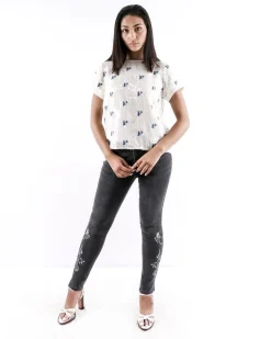 La Piscine Paris Top en mousseline brodé à sequins SVNTY*Femme Tops