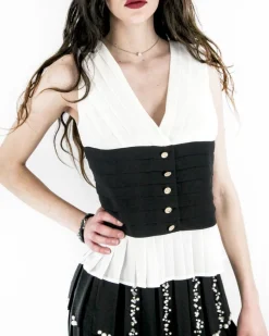 La Piscine Paris Top en mousseline drapé Edward Achour*Femme Tops