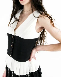 La Piscine Paris Top en mousseline drapé Edward Achour*Femme Tops