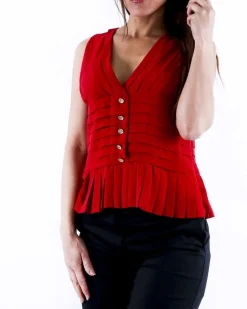 La Piscine Paris Top en mousseline drapé Edward Achour*Femme Tops
