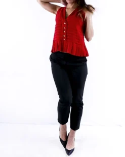 La Piscine Paris Top en mousseline drapé Edward Achour*Femme Tops