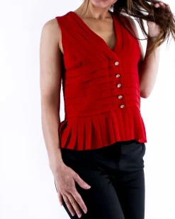 La Piscine Paris Top en mousseline drapé Edward Achour*Femme Tops