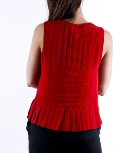 La Piscine Paris Top en mousseline drapé Edward Achour*Femme Tops