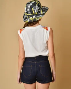 La Piscine Paris Top en soie imprimé Dolce & Gabbana*Femme Tops