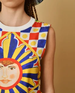 La Piscine Paris Top en soie imprimé Dolce & Gabbana*Femme Tops