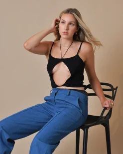 La Piscine Paris Top en tissu stretch à liens Aya Muse*Femme Tops