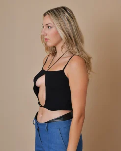 La Piscine Paris Top en tissu stretch à liens Aya Muse*Femme Tops