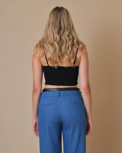 La Piscine Paris Top en tissu stretch à liens Aya Muse*Femme Tops