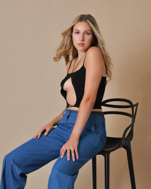 La Piscine Paris Top en tissu stretch à liens Aya Muse*Femme Tops