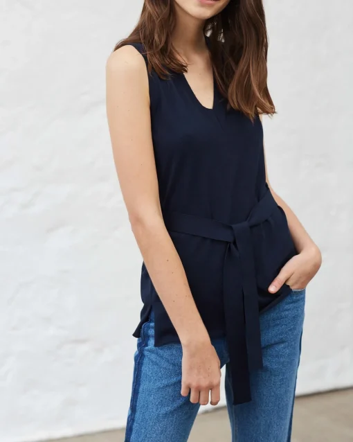 La Piscine Paris Top en viscose marine Chacok*Femme Tops