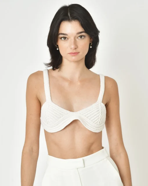 La Piscine Paris Top façon soutien-gorge en maille Lorena Antoniazzi*Femme Tops