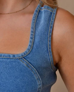 La Piscine Paris Top raccourci en jean asymétrique Ottolinger*Femme Tops