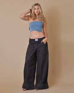 La Piscine Paris Top raccourci en jean asymétrique Ottolinger*Femme Tops