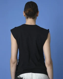 La Piscine Paris Top sans manches à paillettes Nude*Femme Tops